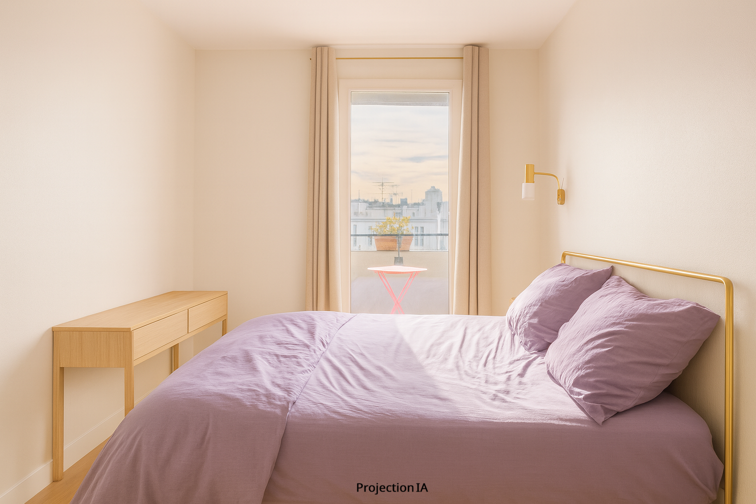 Appartement familial avec terrasse et balcon plein Sud à la lisière du 11 eme