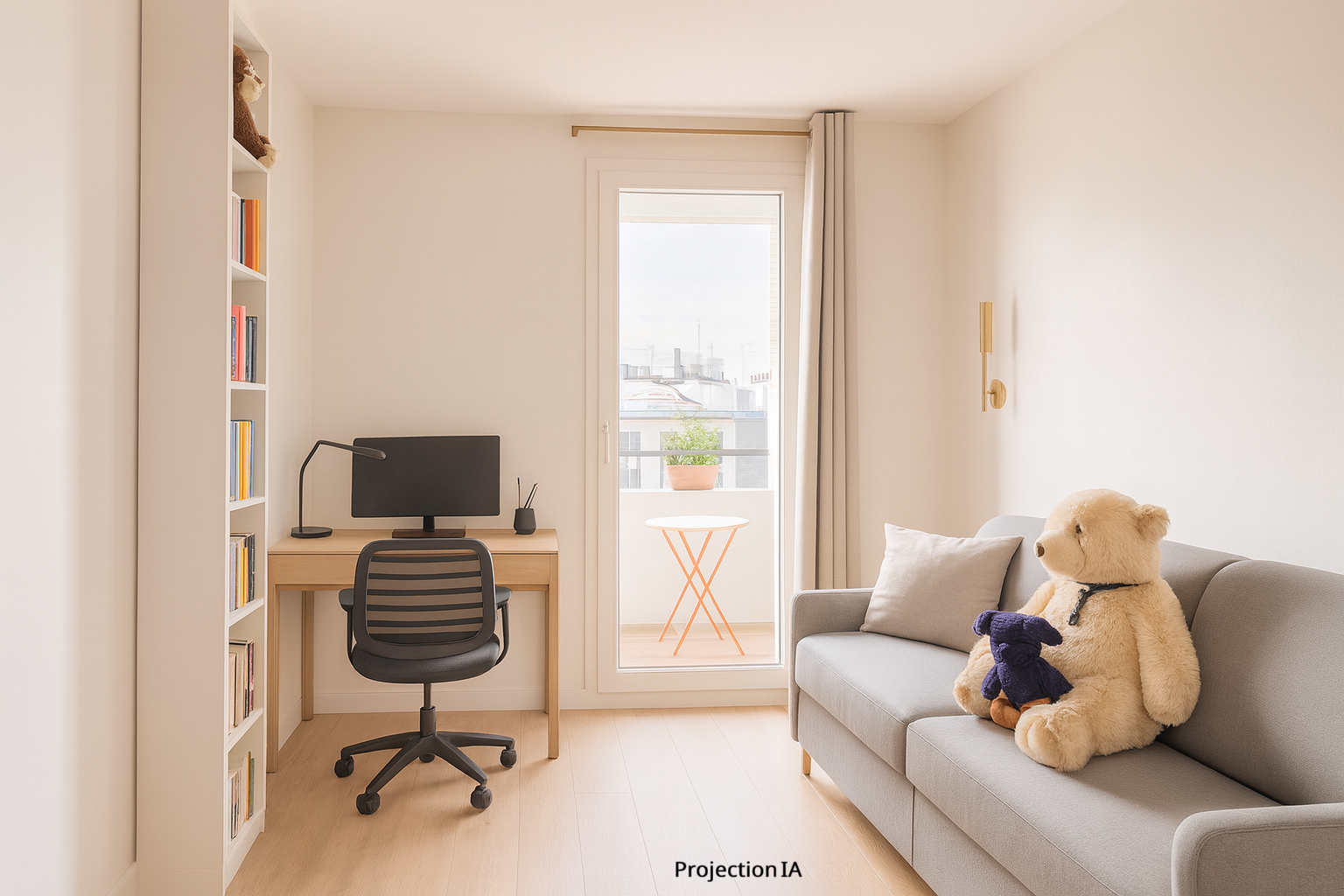 Appartement familial avec terrasse et balcon plein Sud à la lisière du 11 eme