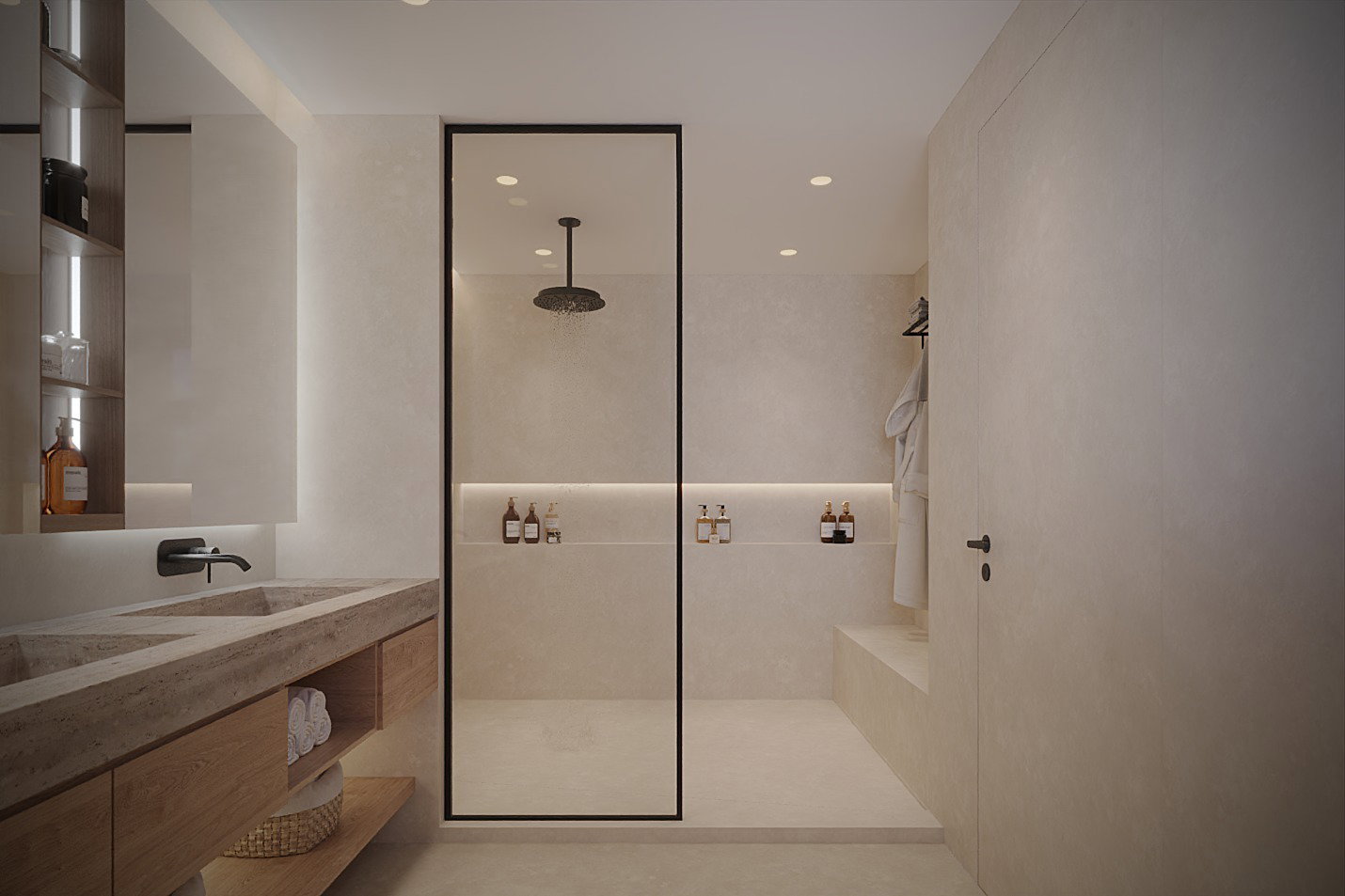2D & 3D Bathroom Interior Design