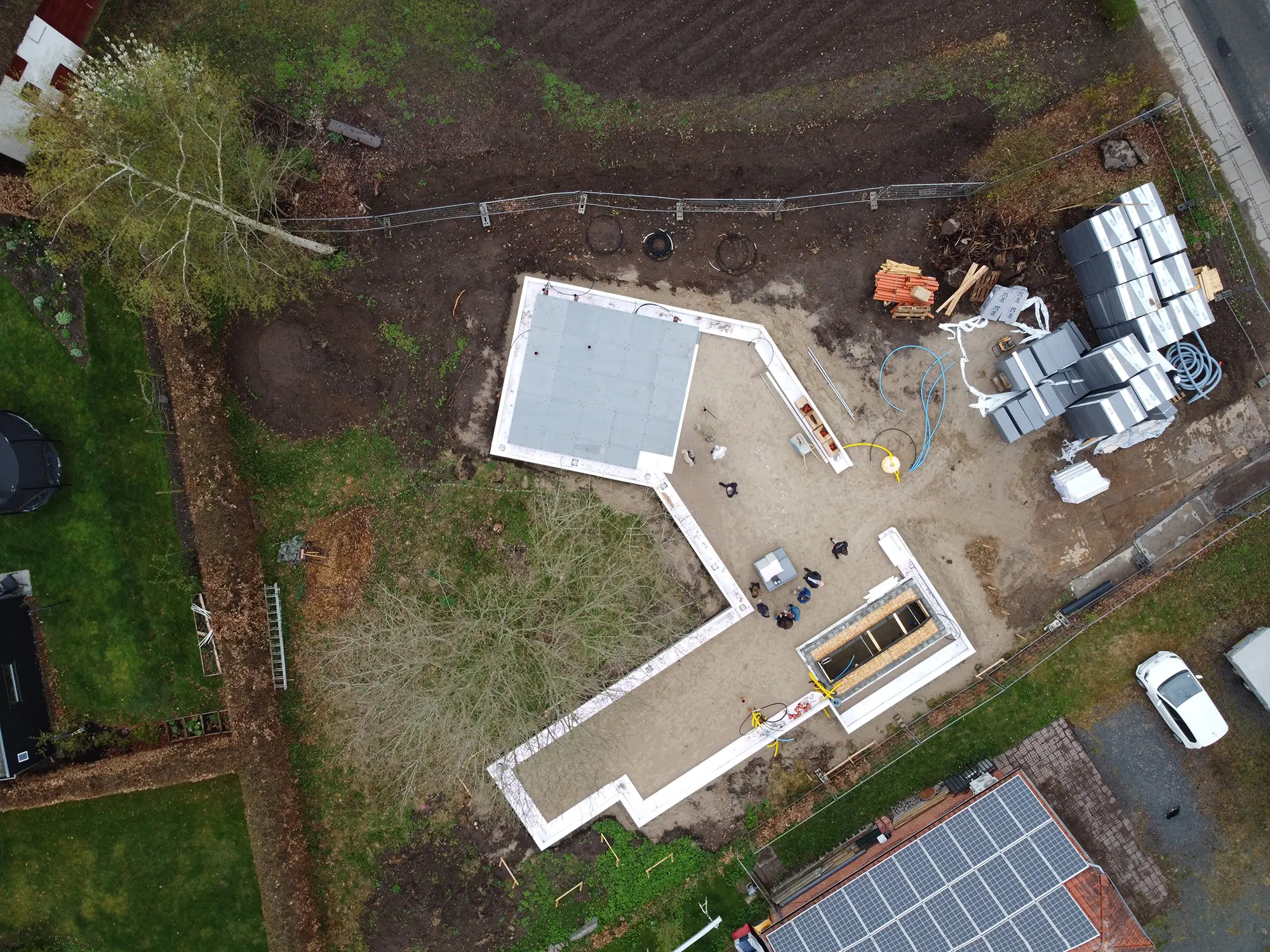 Sokkel set fra oven – drone