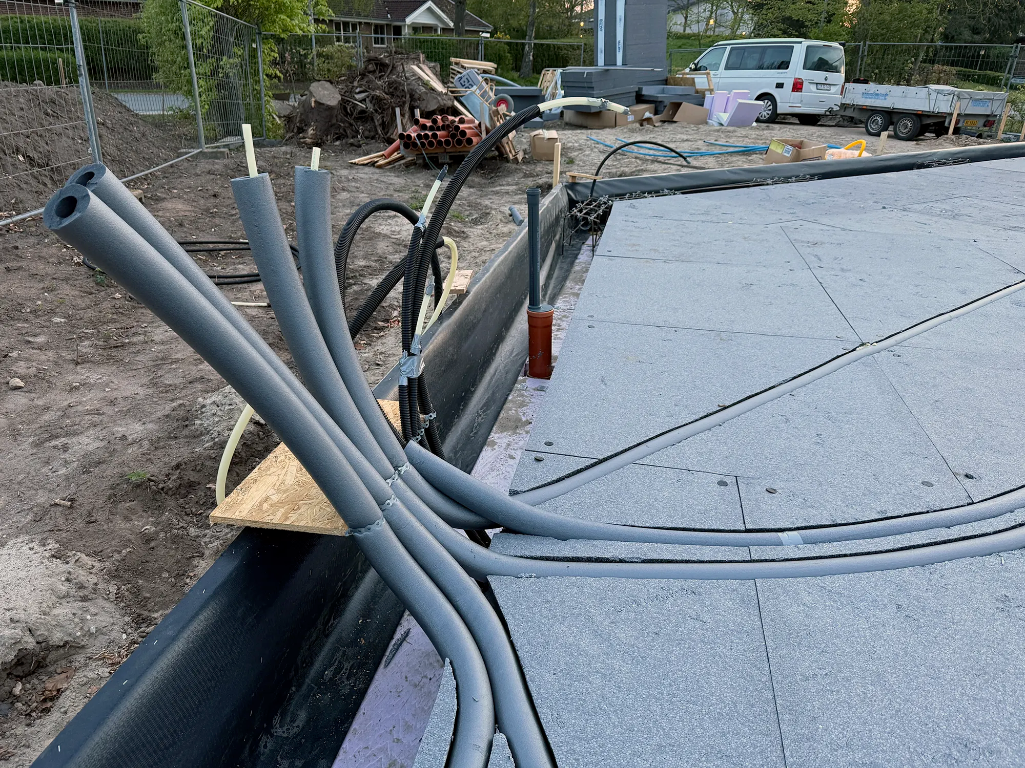 Rør til fordeling placeret