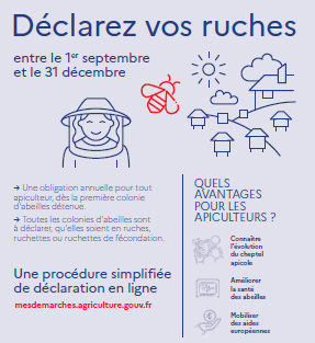 Déclaration de détention et d'emplacement de ruches