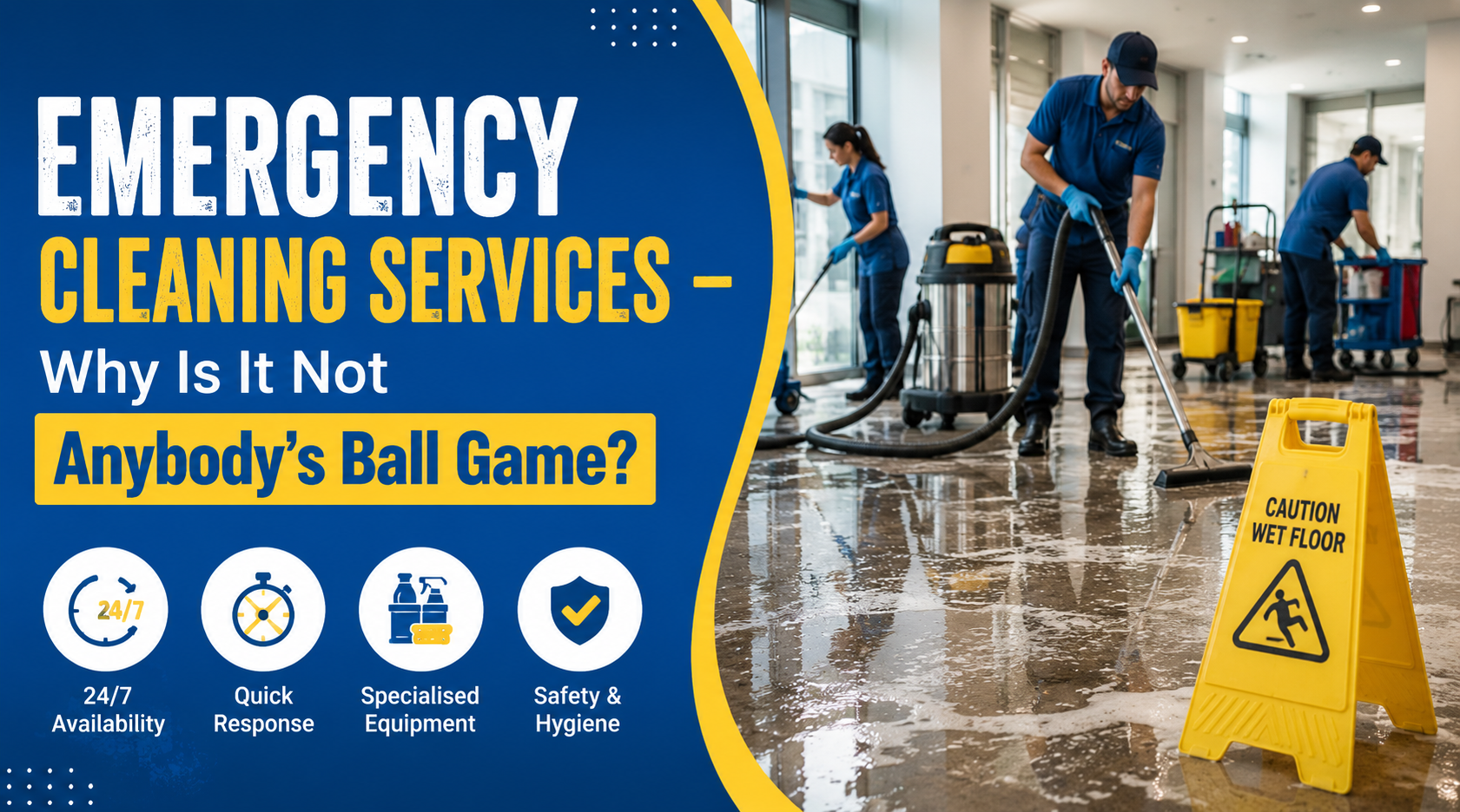 Emergency Cleaning Services - Why Is It Not Anybody’s Ball Game?