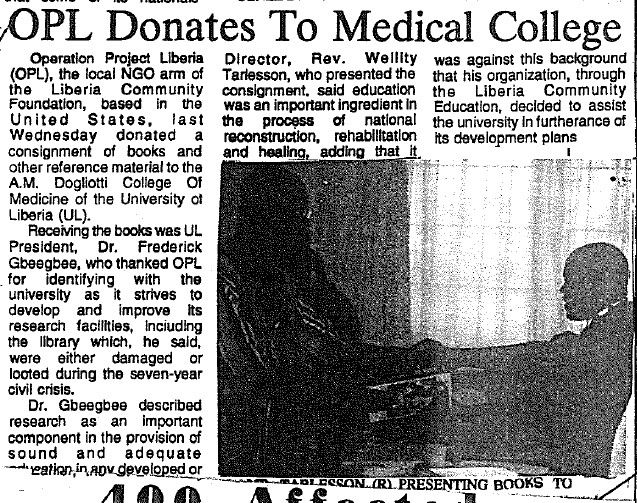 OPL Donates to Medical College