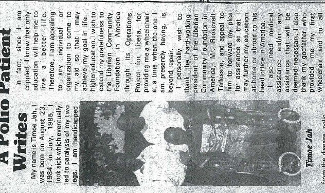 A Polio Patient Writes