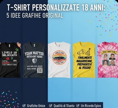 T-shirt Personalizzate per i 18 Anni: Idee Originali per un Compleanno da Ricordare!