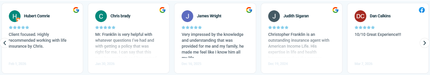 Reviews | Life Insured By Chris