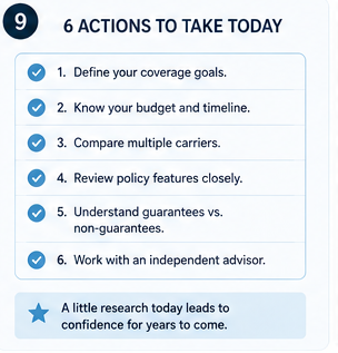 Pre-application checklist for choosing a life insurance company in 2026