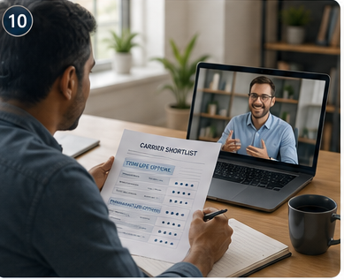 Comparing life insurance carriers with an independent agent across 30+ A+ rated companies