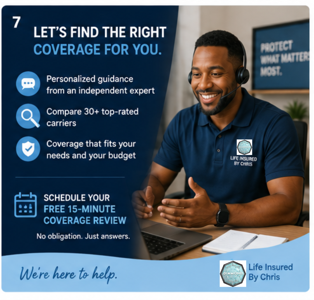 Schedule a free coverage review for senior term life insurance