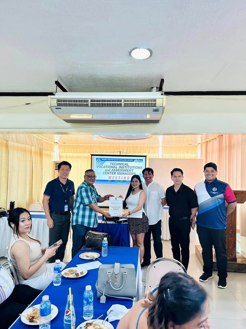 TESDA Certificate of Recognition awarded to ISHAREPA