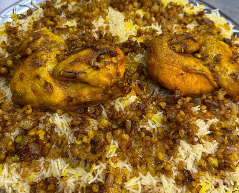 صينية مجبوس دجاج 8 اشخاص