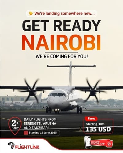 Flights from Nairobi to Serengeti.