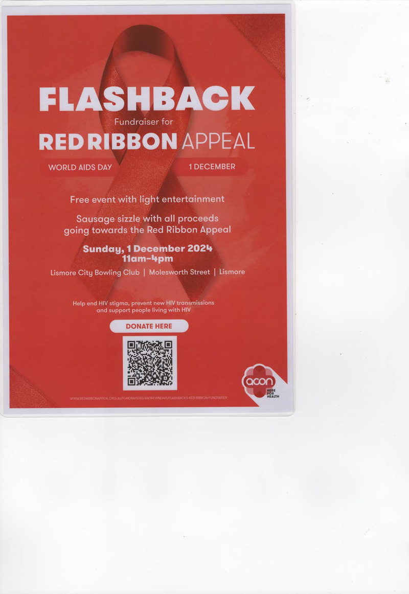 FLASHBACK FUNDRAISER FOR RED RIBBON APPEAL