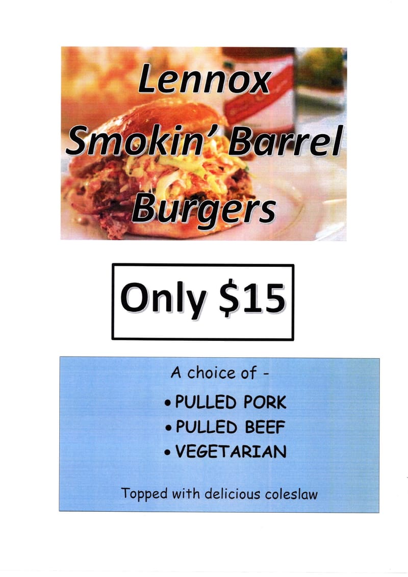 Lennox Smokin Barrel Burgers
