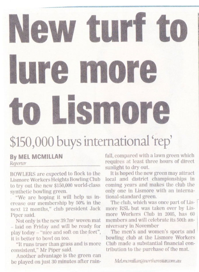 New Turf to Lure more of Lismore