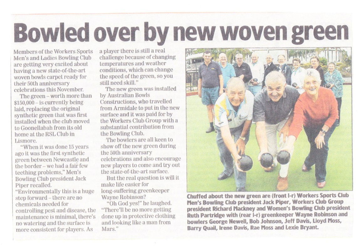 Bowled over by new woven green