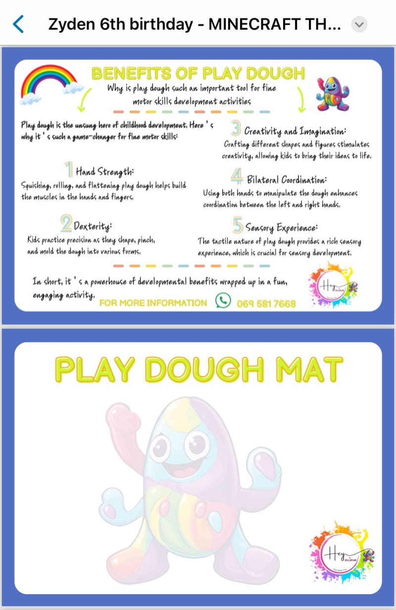Play Dough &amp; Activity Mats - For Events &amp; Establishments