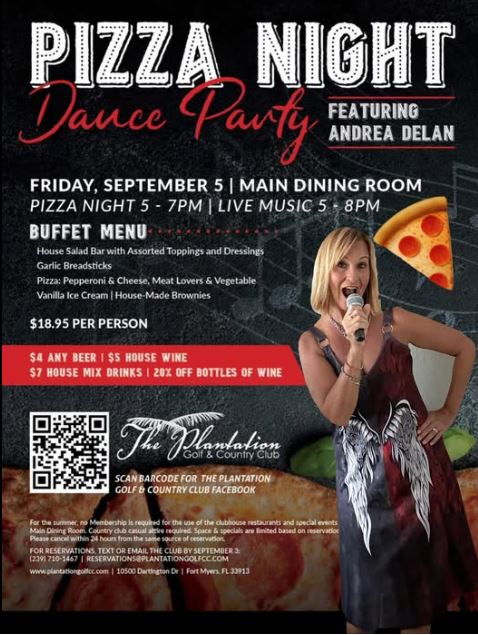 Pizza Night at Plantation Golf and Country Club - Open to the Public