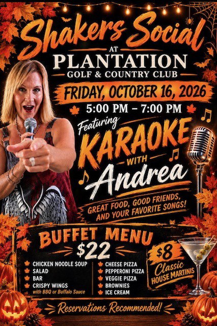 Shakers Martini Night and Karaoke with Andrea