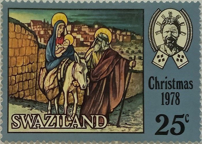 Escape to Egypt on 1978 Swazi Christmas Stamp 25c Denominated