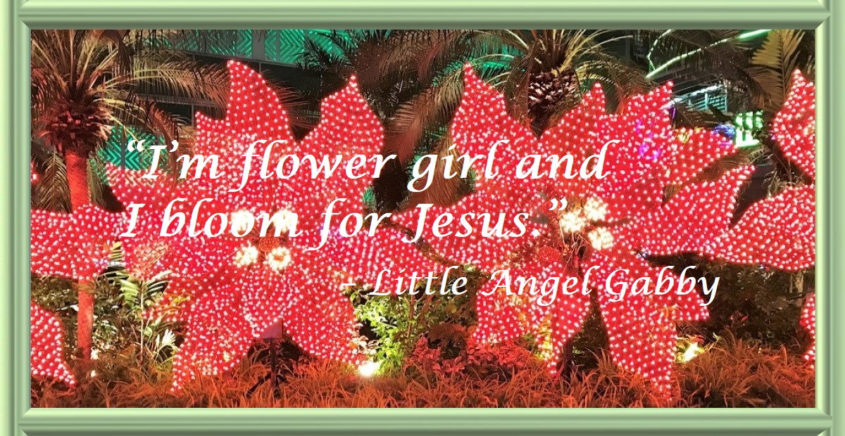 Little Angel Gabby Quote about Jesus