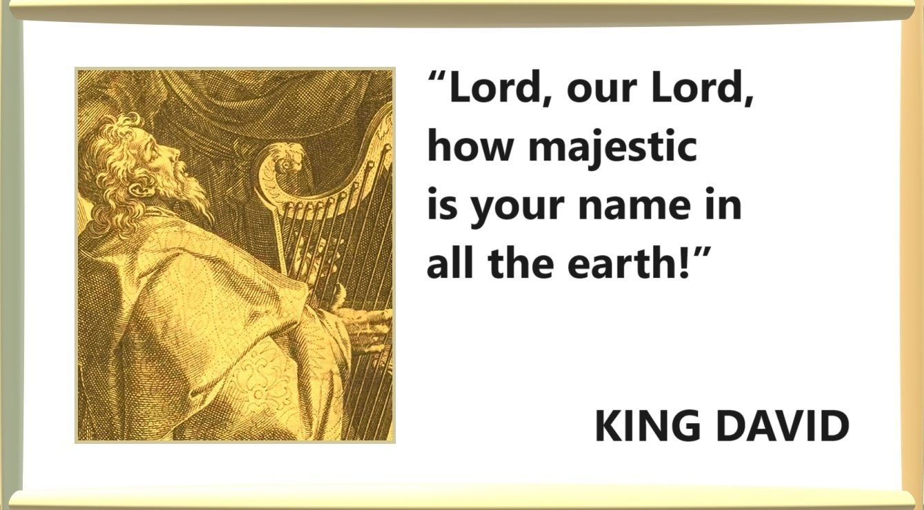 “Lord, our Lord, how majestic is your name in all the earth!” – King David; Psalms 8:1 