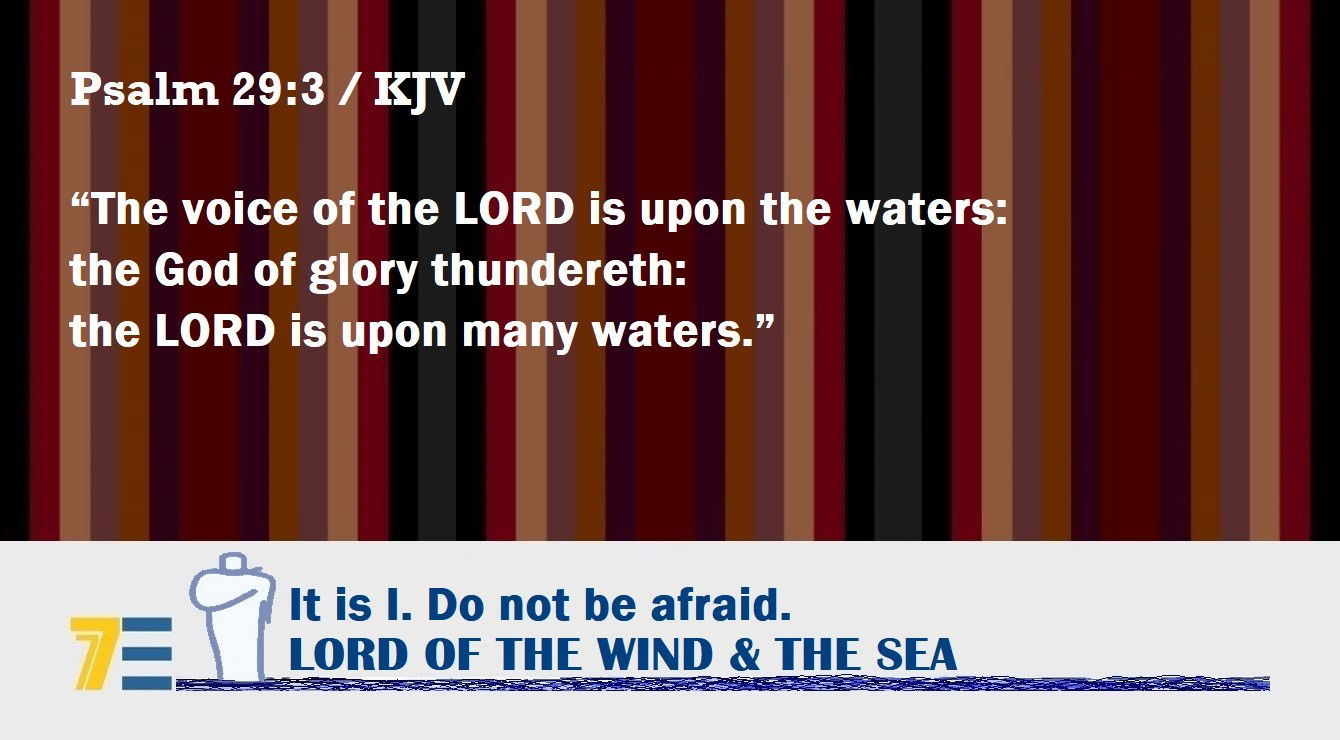 Faith Expression Artwork Based on Psalm 29:3 - “The voice of the LORD is upon the waters: the God of glory thundereth: the LORD is upon many waters.”