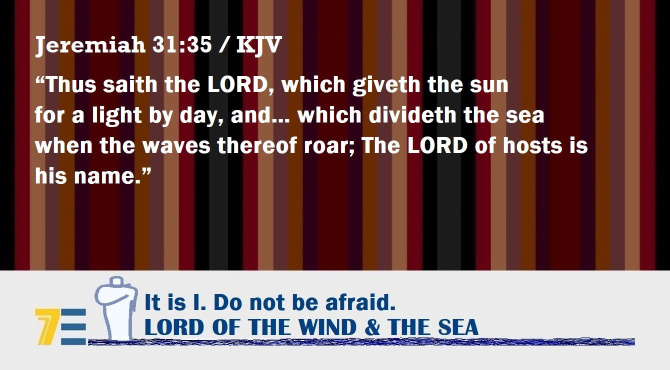 Faith Expression Artwork Based on Jeremiah 31:35 - “Thus saith the LORD, which giveth the sun for a light by day, and… which divideth the sea when the waves thereof roar; The LORD of hosts is his name.”