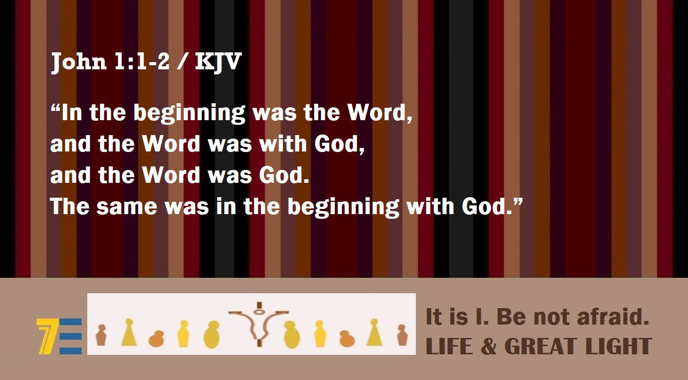 Faith Expression Artwork Based on John 1:1-2 - “In the beginning was the Word, and the Word was with God, and the Word was God. The same was in the beginning with God.”