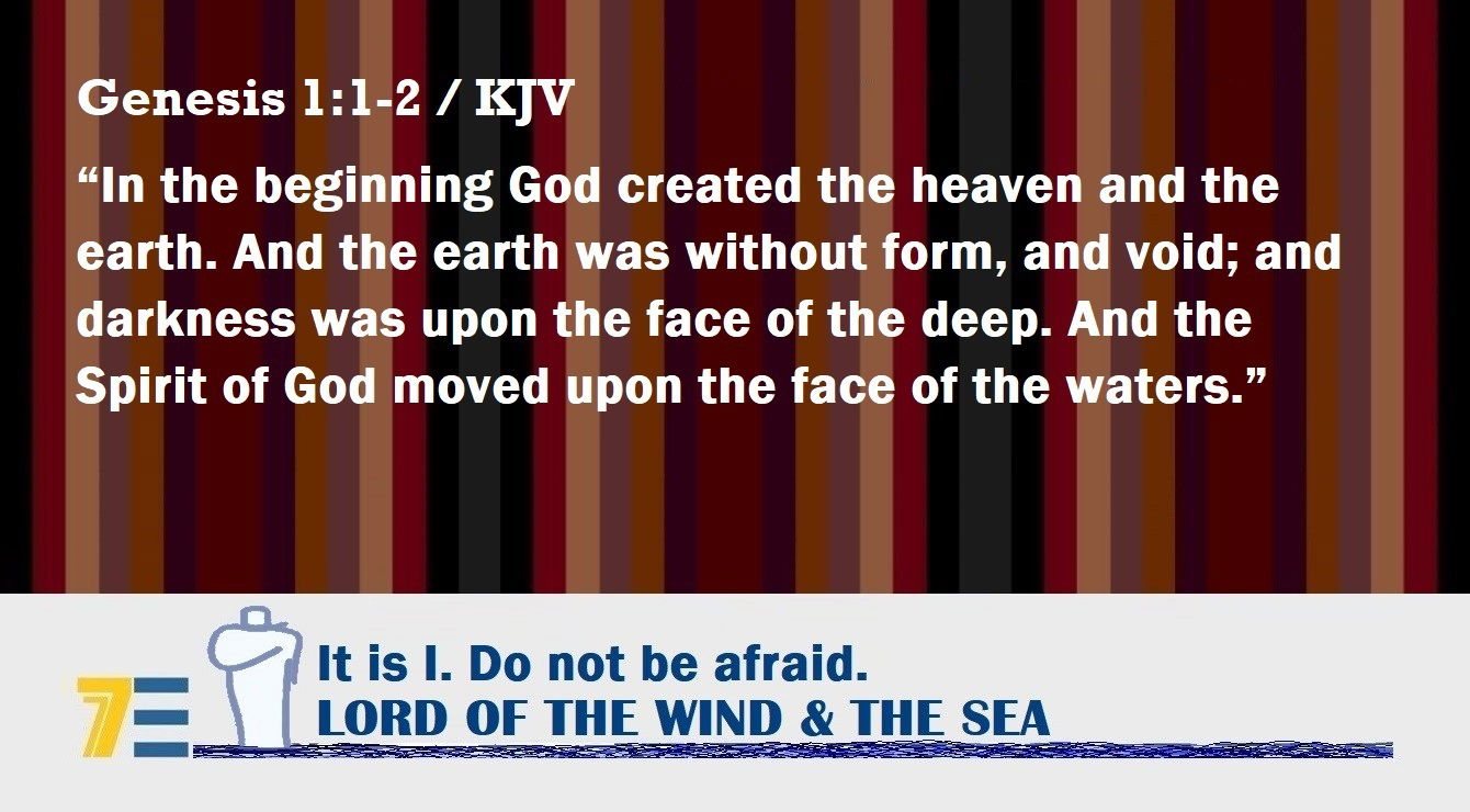 Faith Expression Artwork Based on Genesis 1:1-2 - “In the beginning God created the heaven and the earth. And the earth was without form, and void; and darkness was upon the face of the deep. And the Spirit of God moved upon the face of the waters.”