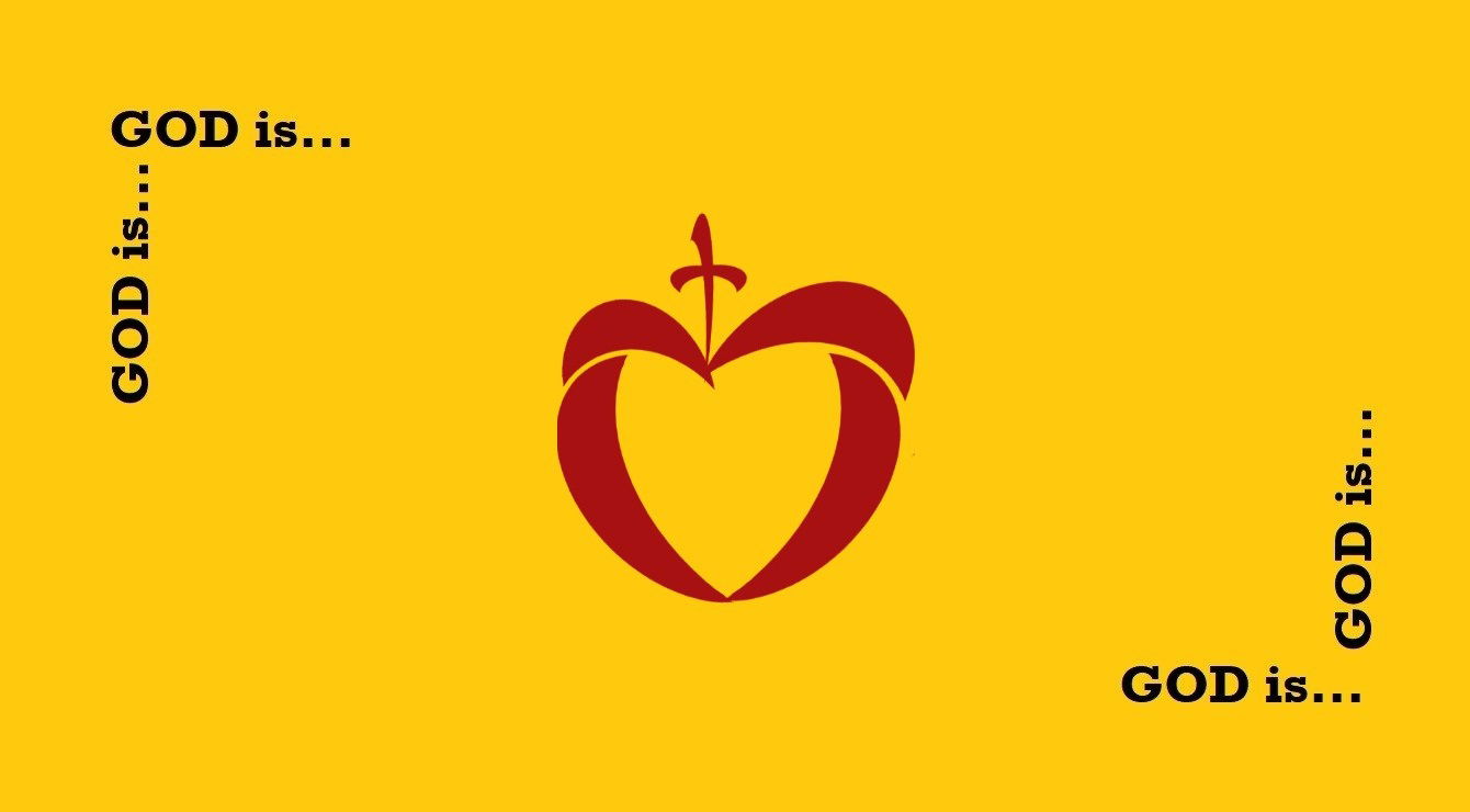 “God is Love Image 1” - Faith Expression Artwork Based on Bible Verse 1 John 4:16 - “And we have known and believed the love that God hath to us. God is love; and he that dwelleth in love dwelleth in God, and God in him.”