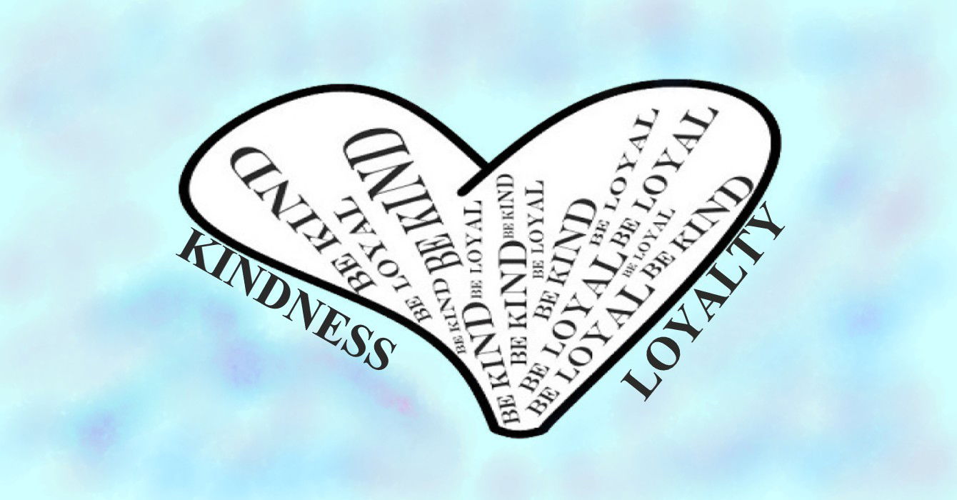 Faith Expression Artwork about Virtue Based on Proverbs 3:3 - “Never let loyalty and kindness leave you! Tie them around your neck as a reminder. Write them deep within your heart.” - The Virtues of Kindness and Loyalty