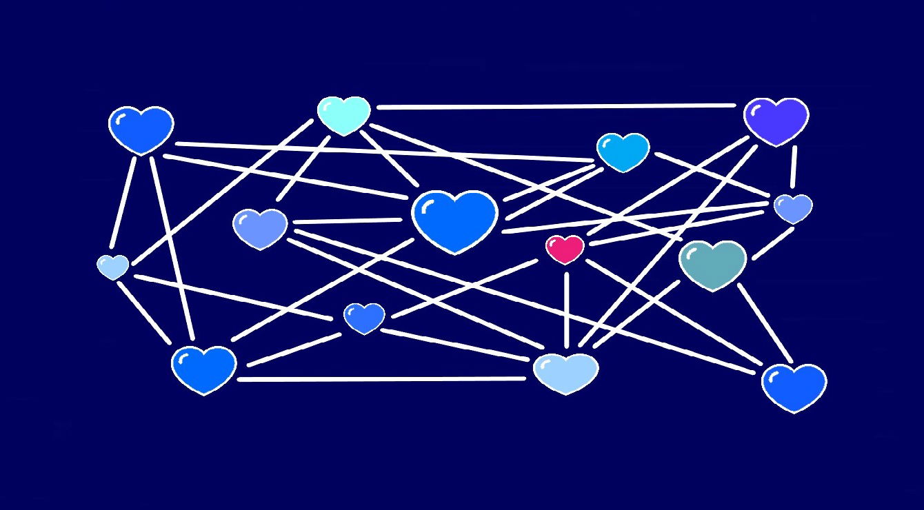 “Hearts Connected” - Faith Expression Artwork Based on Gospel Verses about the Second Greatest Commandment – to Love One’s Neighbor: Mark 12:31 and Matthew 22:39