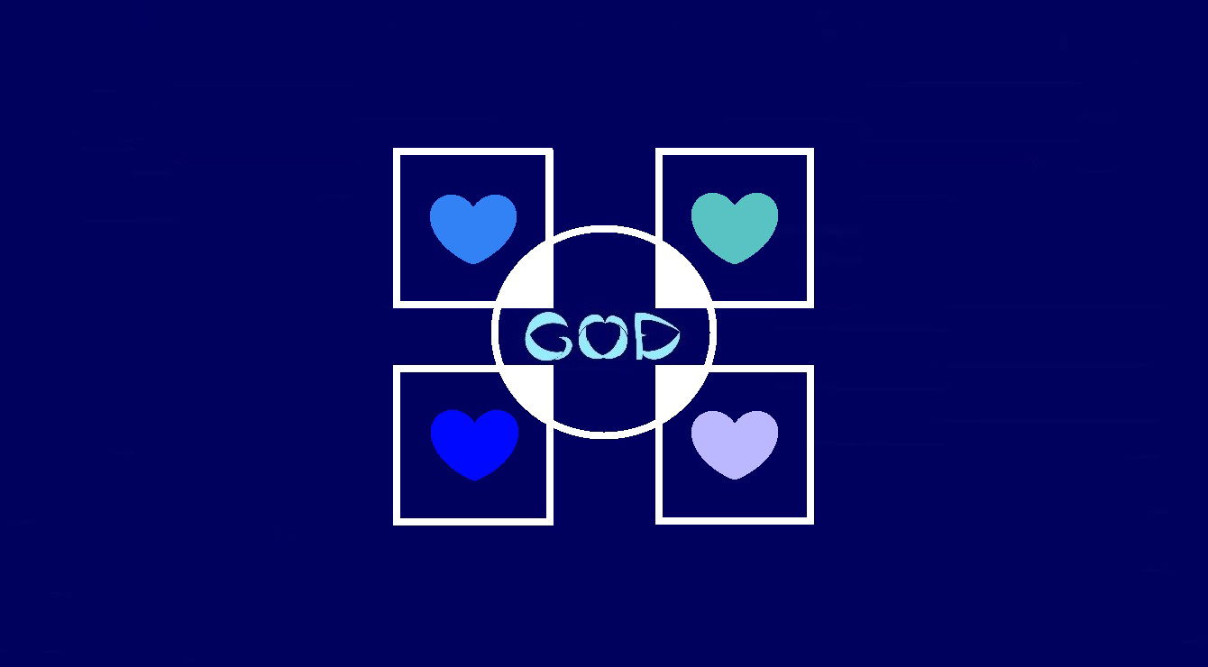 “God-Centric-Hearts” - Faith Expression Artwork Based on Gospel Verses about the Second Greatest Commandment – to Love One’s Neighbor: Mark 12:31 and Matthew 22:39