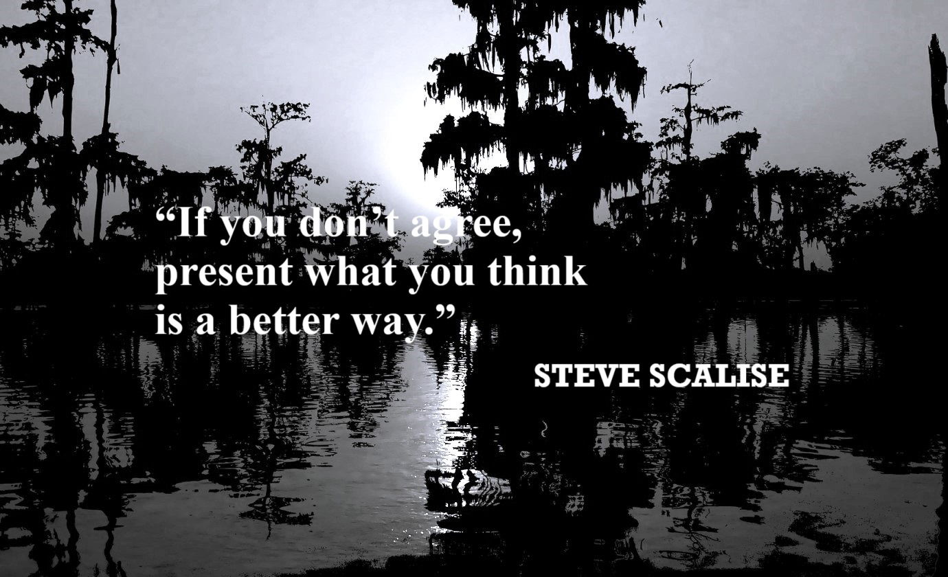 STEVE SCALISE Freedom of Conscience Quote: “If you don’t agree, present what you think is a better way.”
