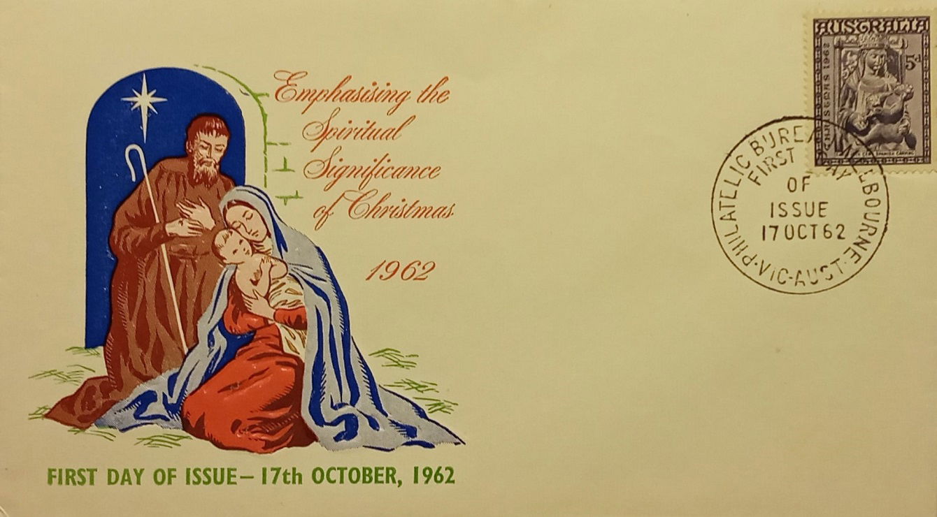 1962 Christmas first day cover from Australia; Theme of "Spiritual Significance"