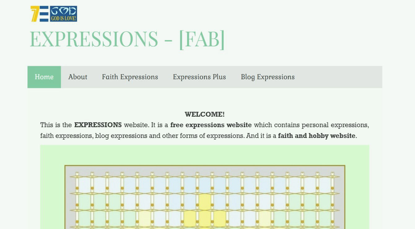 Image and Screenshot for the Website, EXPRESSIONS [FAB], at https://alexmoi04.jimdofree.com