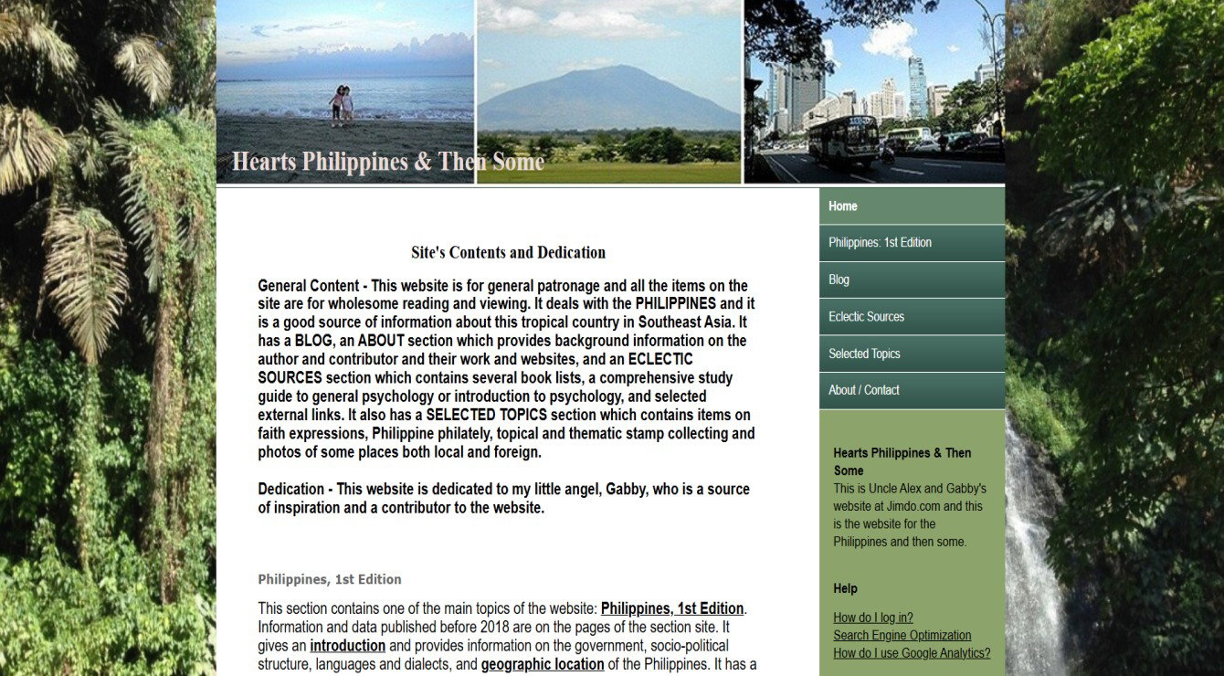 Image and Screenshot for the Website, Hearts Philippines & Then Some at https://philippines-atbp.jimdofree.com