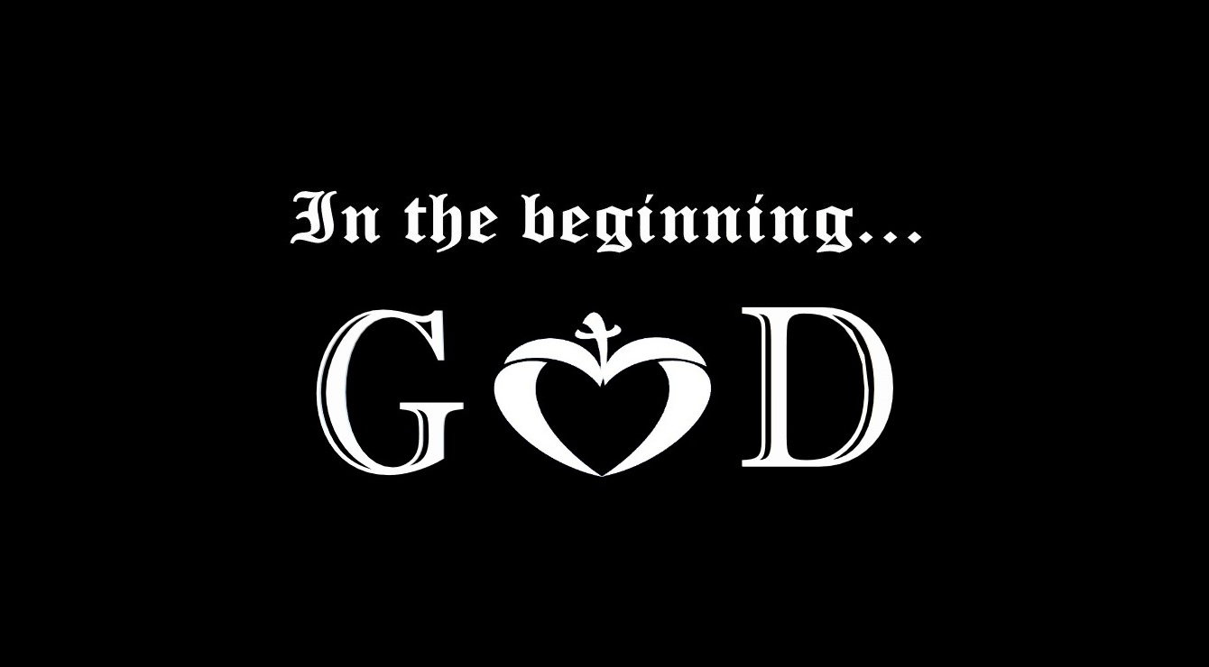 In the Beginning, God: Faith Expression Artwork about the Holy Trinity Based on Bible Verse Genesis 1:1 - “In the beginning God created the heaven and the earth.”