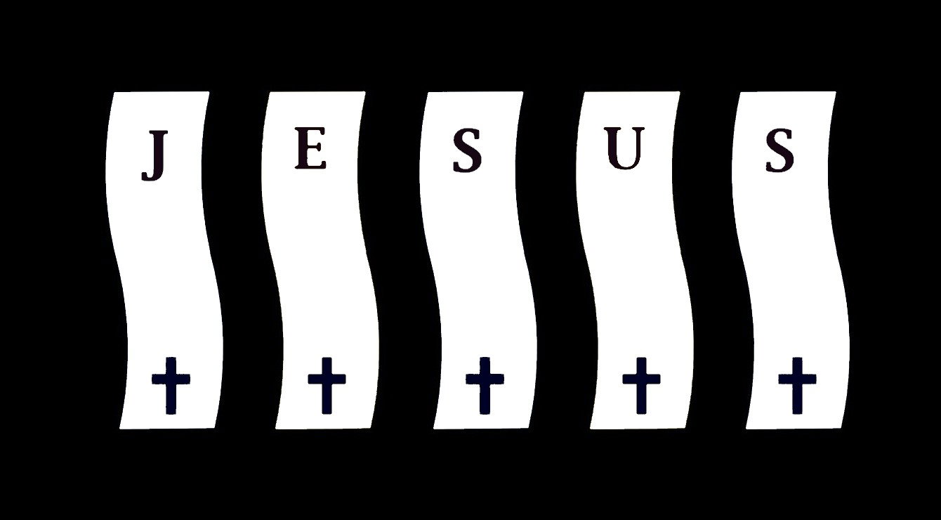 Jesus: Banner of the People: Faith Expression Artwork about the Holy Trinity Based on Bible Verse Isaiah 11:10 - “And in that day there shall be a root of Jesse, which shall stand for an ensign of the people; to it shall the Gentiles seek: and his rest shall be glorious.”