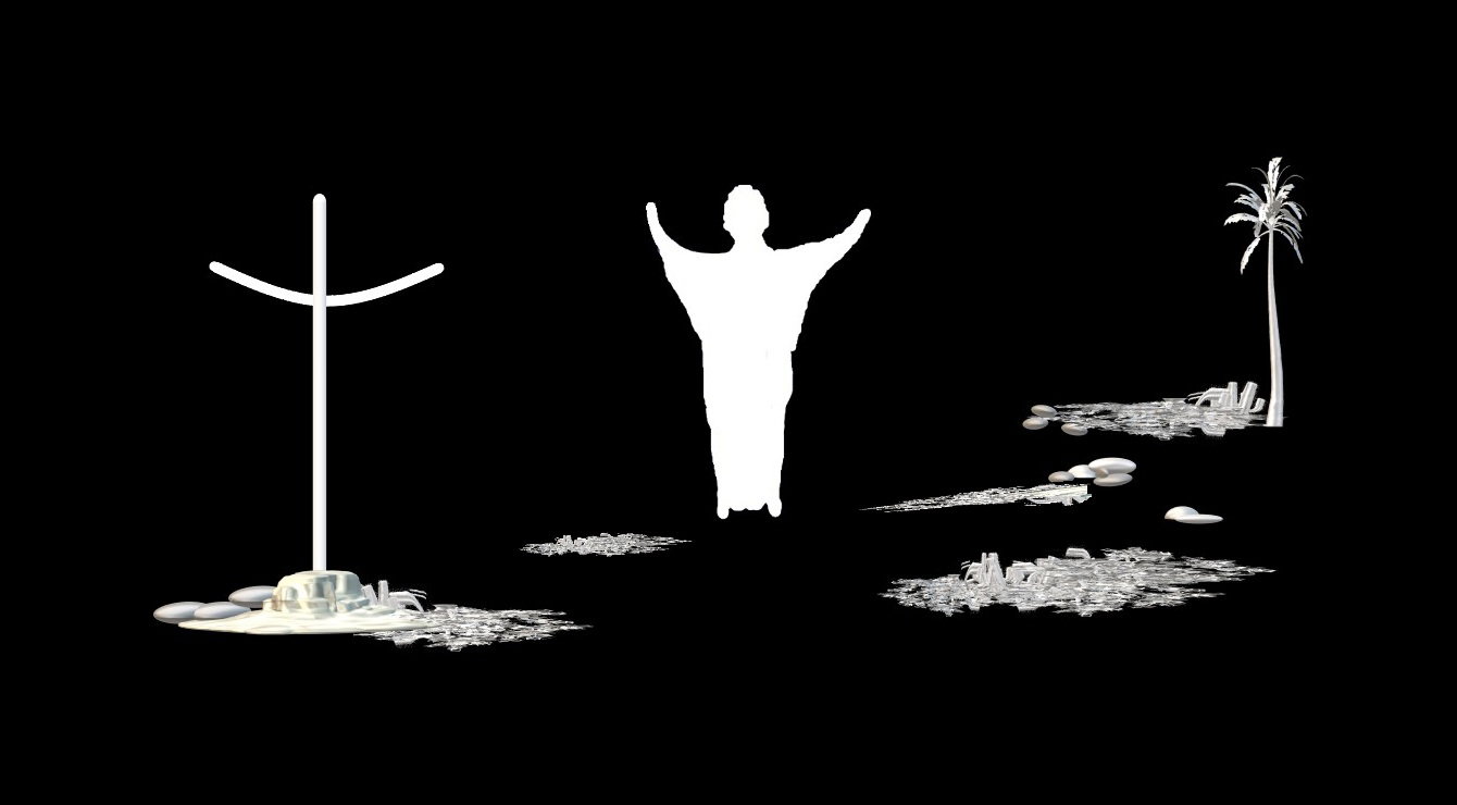 God and His Son, A Priest Forever: Faith Expression Artwork about the Holy Trinity Based on Bible Verse Psalms 110:4 - “The Lord has sworn and will not change his mind: ‘You are a priest forever, in the order of Melchizedek.’”
