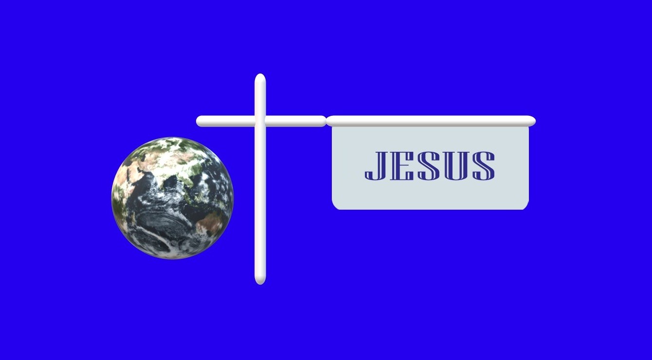 The JESUS Banner: Faith Expression Artwork about the Holy Trinity Based on Bible Verse Isaiah 11:10 - “In that day the Root of Jesse will stand as a banner for the peoples; the nations will rally to him, and his resting place will be glorious.”