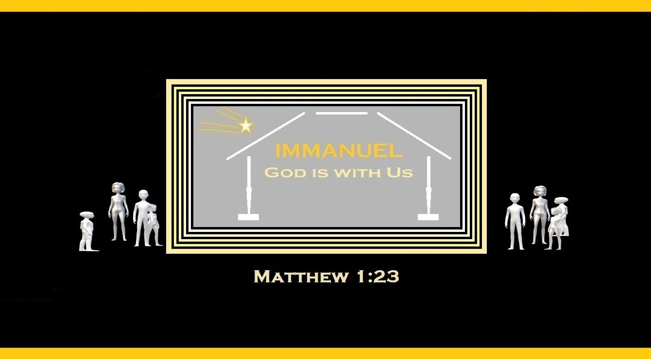 Immanuel: Faith Expression Artwork about the Holy Trinity Based on Matthew 1:23 - “Behold, a virgin shall be with child, and shall bring forth a son, and they shall call his name Emmanuel, which being interpreted is, God with us.”