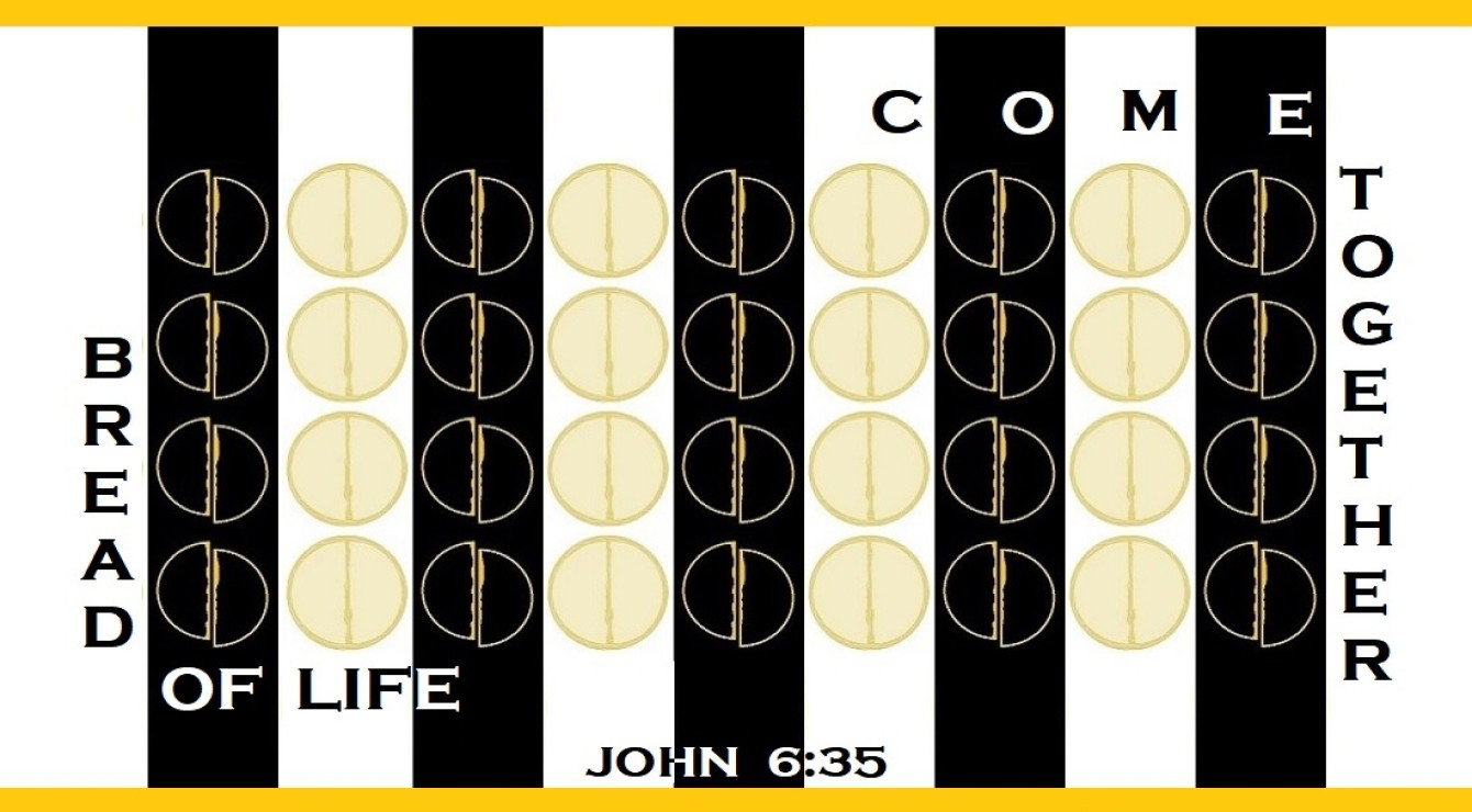 Jesus the Bread of Life: Faith Expression Artwork about the Holy Trinity Based on John 6:35 - “I am the bread of life. Whoever comes to me will never go hungry, and whoever believes in me will never be thirsty.”
