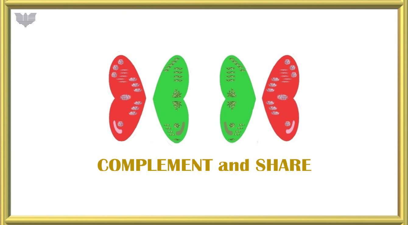 2nd Faith Expression Artwork Entitled, “Complement and Share” Based on Luke 6:31, the Golden Rule verse: “Do to others as you would have them do to you.”