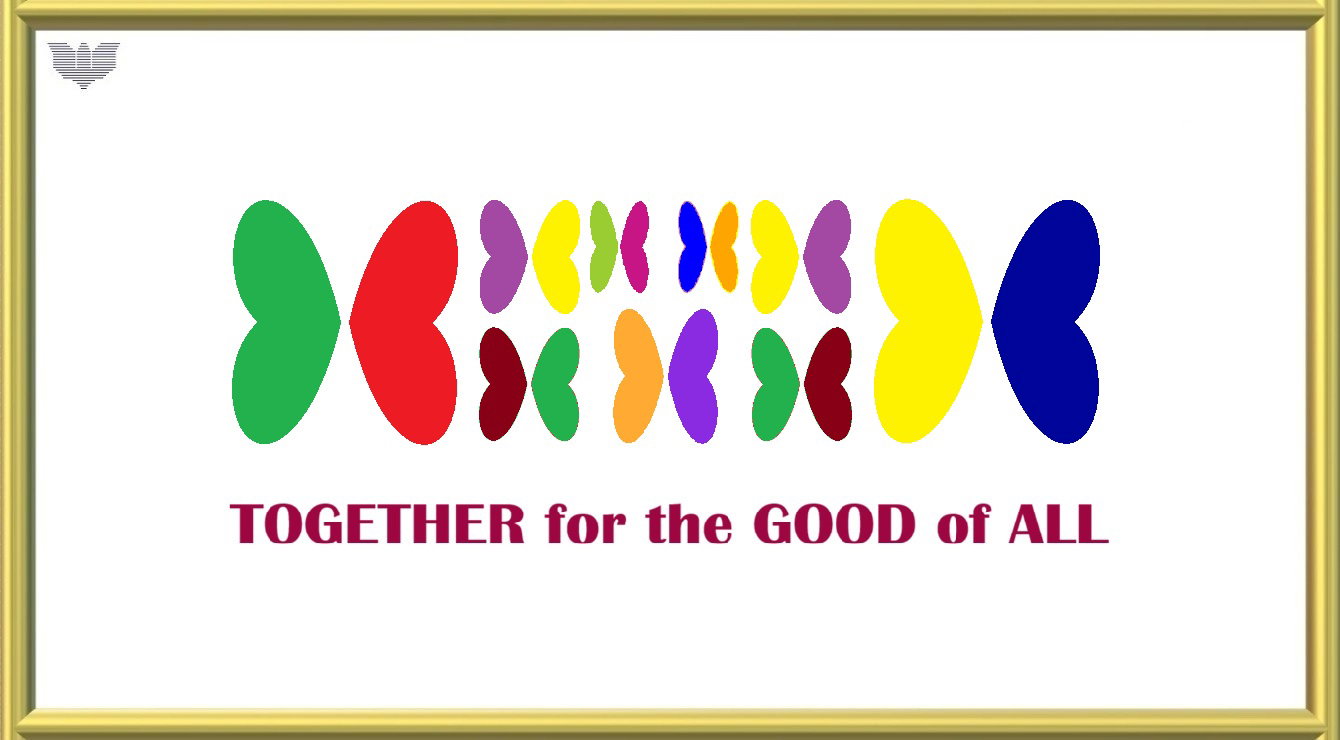 3rd Faith Expression Artwork Entitled, “Together for the Good of All” Based on Luke 6:31, the Golden Rule verse: “Do to others as you would have them do to you.”