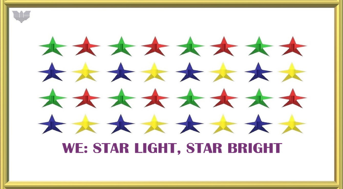4th Faith Expression Artwork Entitled, “We: Star Light, Star Bright” Based on Luke 6:31, the Golden Rule verse: “Do to others as you would have them do to you.”