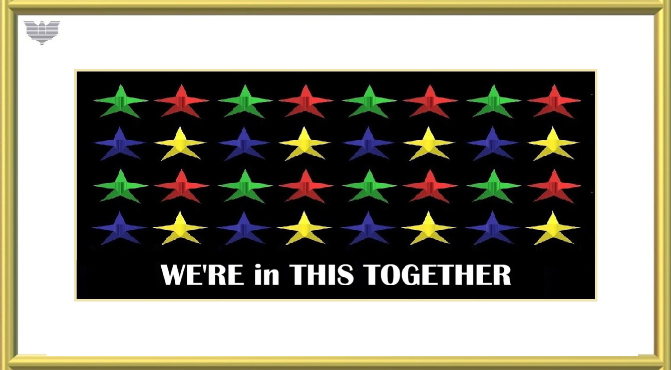 5th Faith Expression Artwork Entitled, “We’re in This Together” Based on Luke 6:31, the Golden Rule verse: “Do to others as you would have them do to you.”