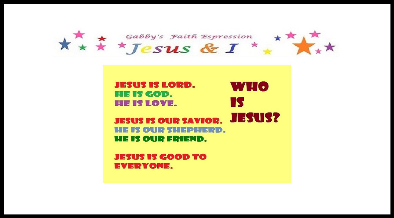 Who is Jesus? - Faith Expression Artwork Entitled “Who is Jesus?” by Little Angel Gabby